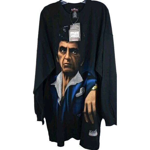 Scarface Clothing Co. I Trust Me Long Sleeve T Shirt Men Sz 3XL Y2K Vintage New - Picture 2 of 16
